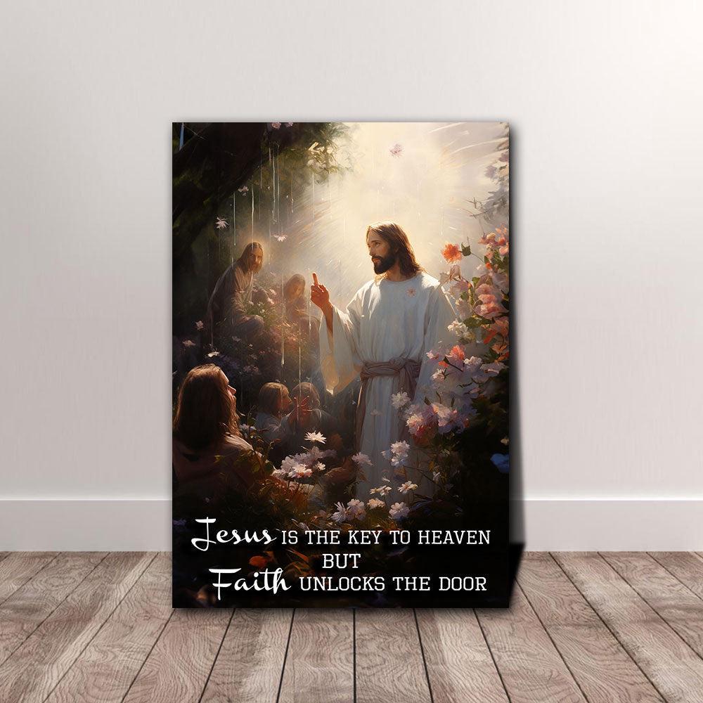 Symbol of Faith Canvas Prints Jesus is the Key to Heaven But Faith Unlocks the Door Canvas Poster Wall Art Symbol of Faith Canvas Prints Jesus is the Key to Heaven But Faith Unlocks the Door Canvas Poster Wall Art